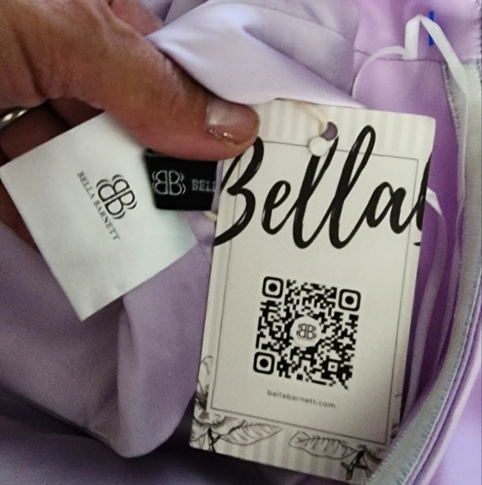BELLA BARNETT LILAC FLOWER STRAPLES TOP NWT SIZE LARGE - Picture 7 of 13